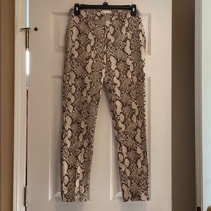 H&M Snakeskin Print Pants